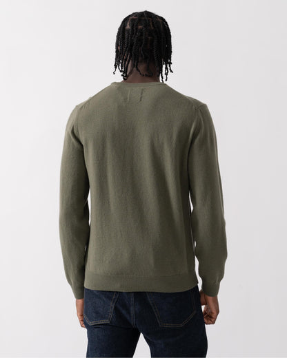 GANT Mens Superfine Lambswool Crew Neck Jumper - 301 Juniper Green