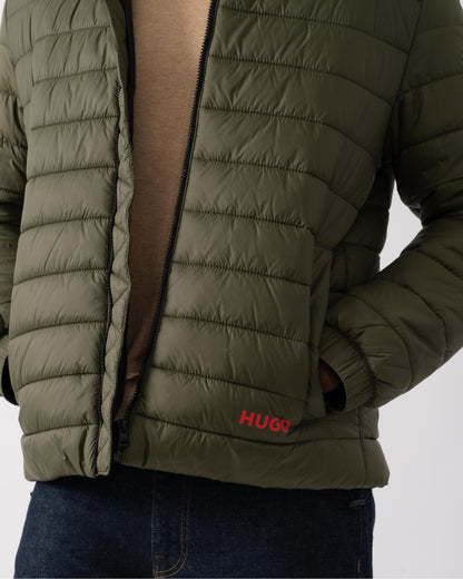 HUGO Brent2441 Mens Hooded Padded Jacket - Dark Beige 257