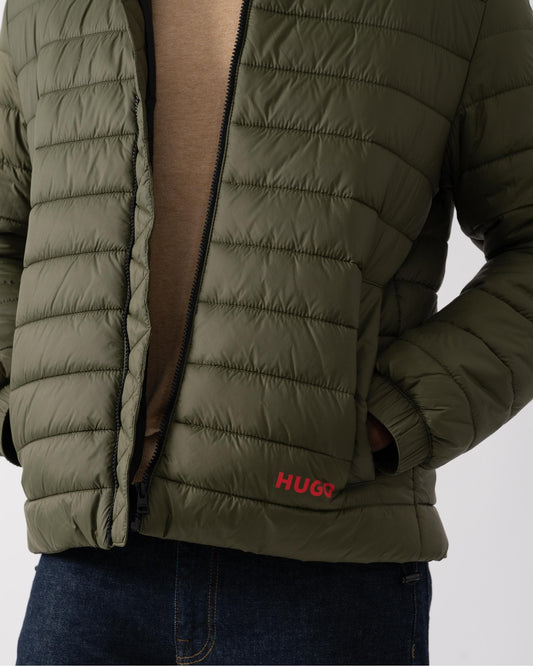 HUGO Brent2441 Mens Hooded Padded Jacket - Dark Beige 257
