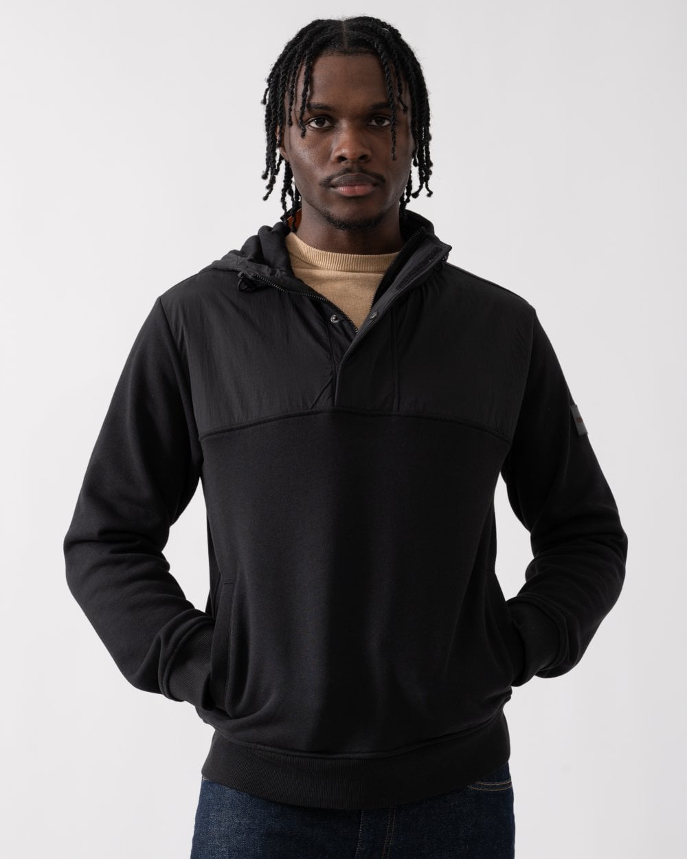 BOSS Orange Zetwillnylon2 Mens Pullover Hoodie