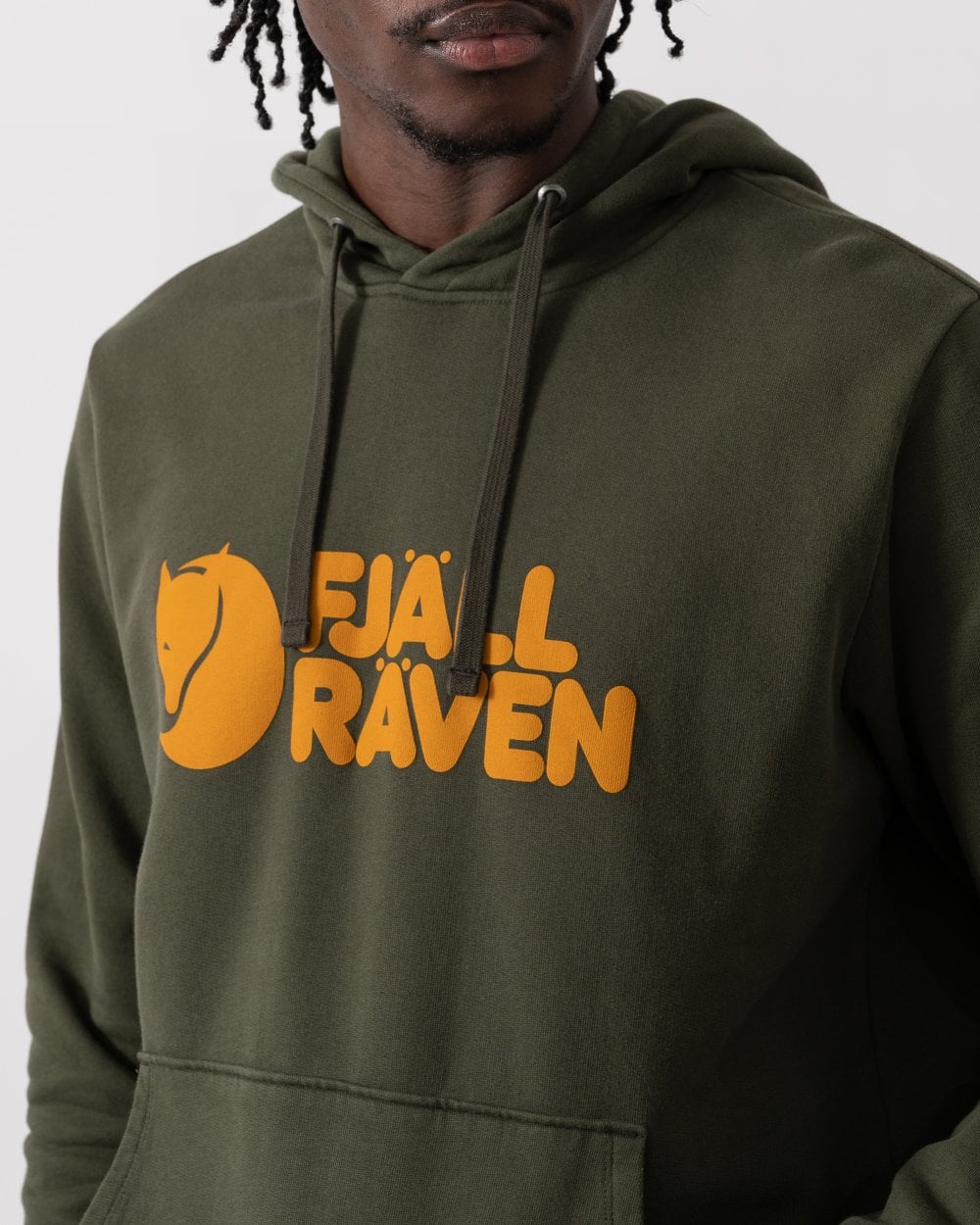Fjallraven Logo Mens Hoodie - Deep Forest 662