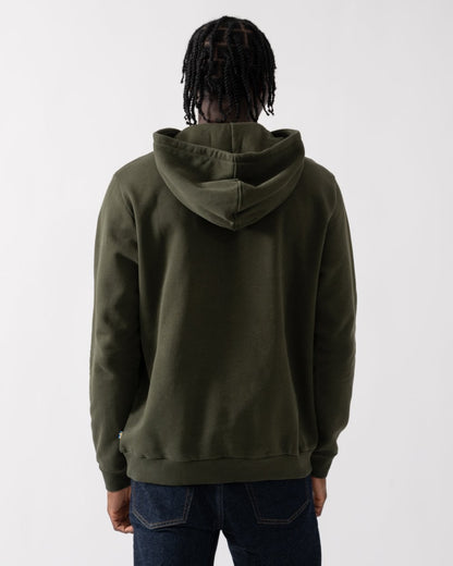Fjallraven Logo Mens Hoodie - Deep Forest 662