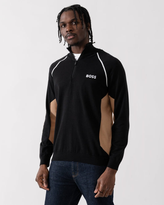 BOSS Green BOSS Green Hydro-X Mens Cotton Blend 1/4 Zip Sweatshirt