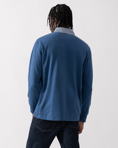 GANT Mens Regular Fit Chambray Heavy Rugger - 442 Vintage Blue