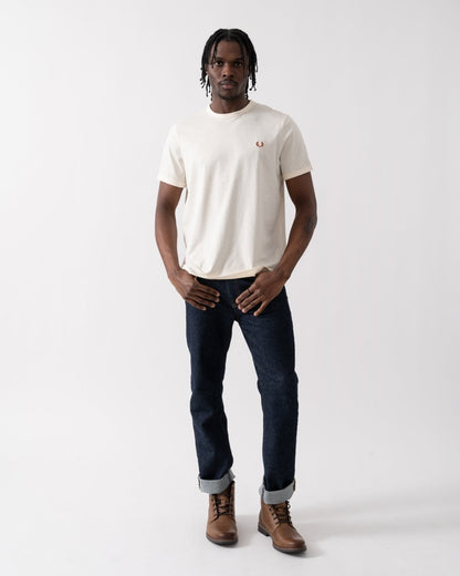 Fred Perry Mens Ringer T-Shirt - Ecru F79