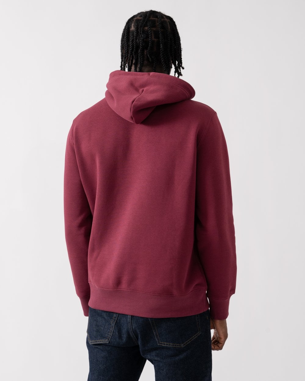 GANT Mens Regular Fit Shield Logo Pullover Hoodie - 638 Wine Red