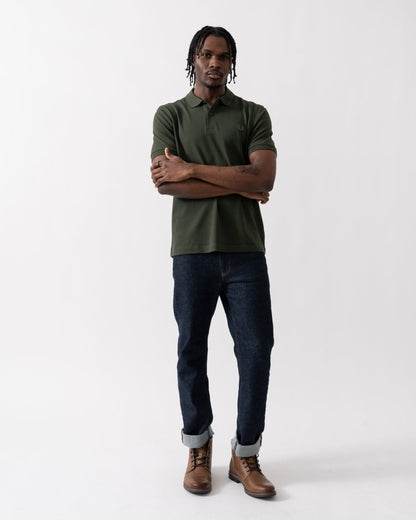 Fred Perry Mens Plain Signature Polo Shirt - Hunting Green/Laurel Wreath Green X09