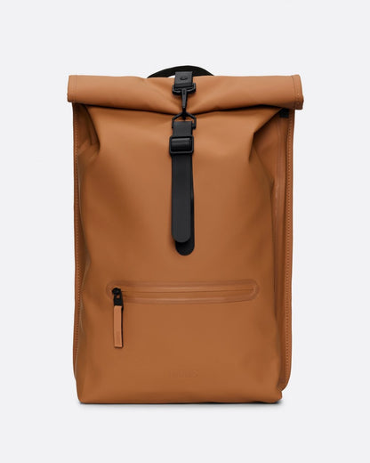 Rains Unisex Rolltop Rucksack - 63 Rust