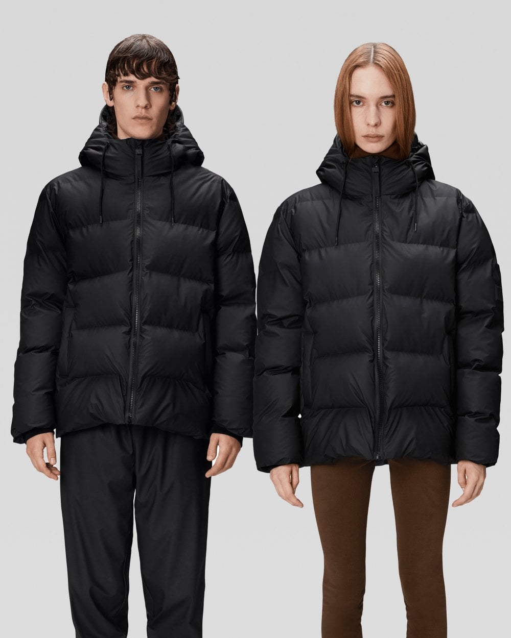 Rains Alta Unisex Puffer Jacket - 01 Black - CHO - Designer Unisex Padded Jackets