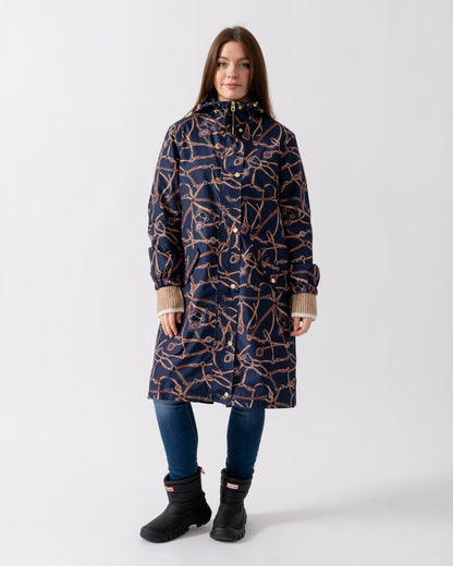 Joules Holkham Womens Packable Printed Raincoat