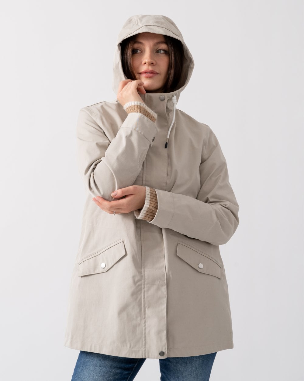 Joules Portwell Womens Raincoat - Neutral