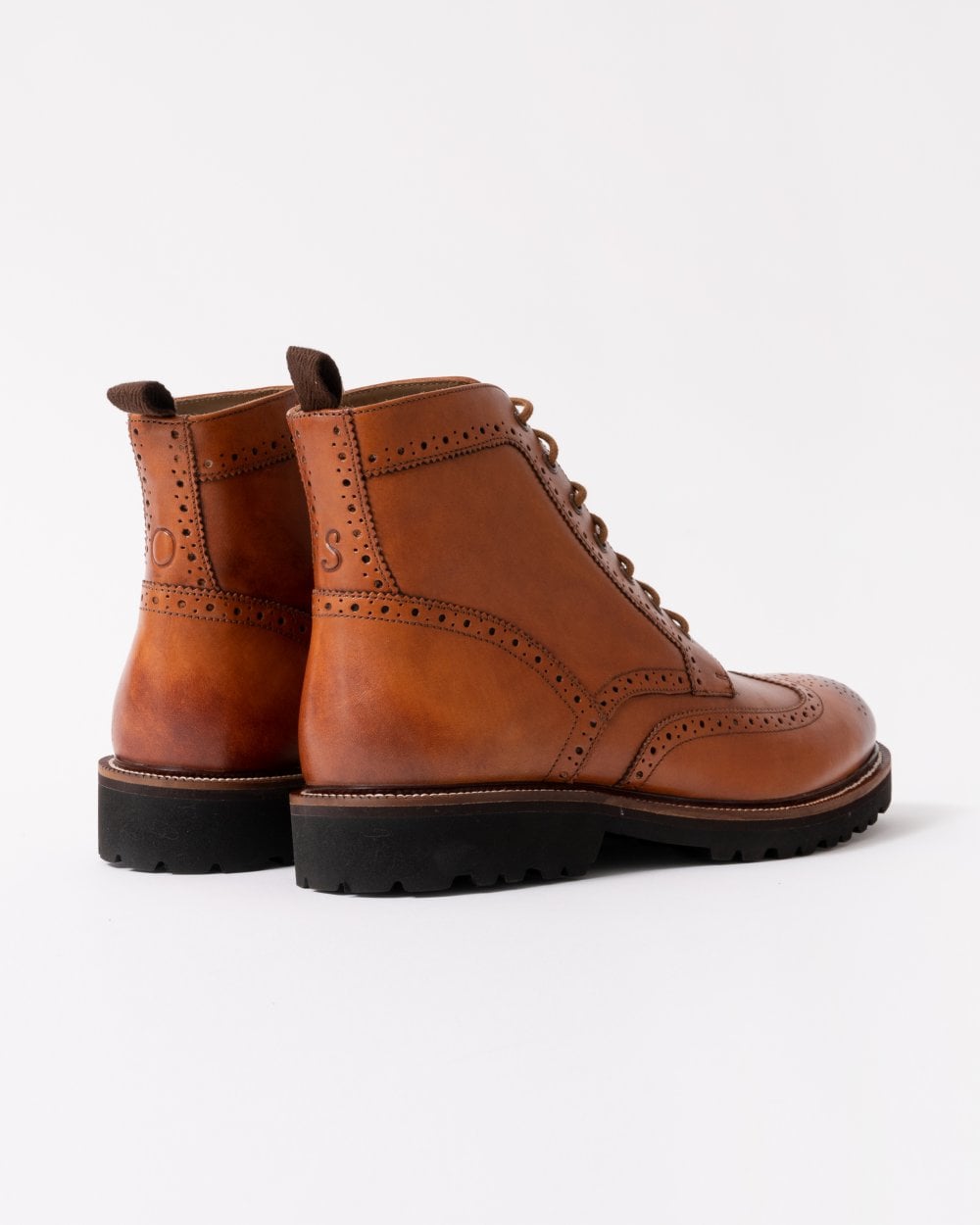 Oliver Sweeney Milbrook Mens Antiqued Leather Brogue Boots