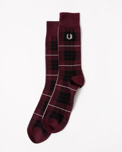 Fred Perry Mens Tartan Socks