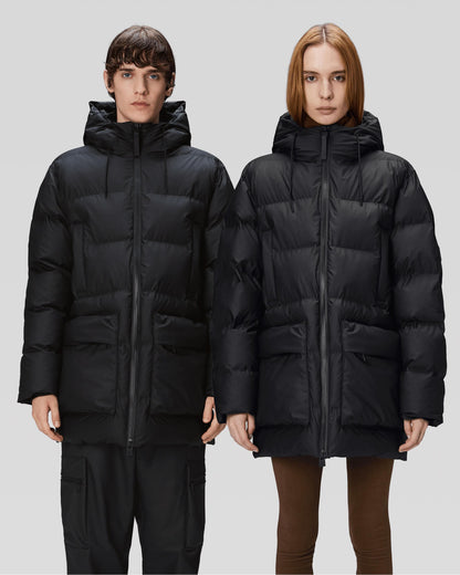 Rains Alta Long Puffer Cargo Jacket
