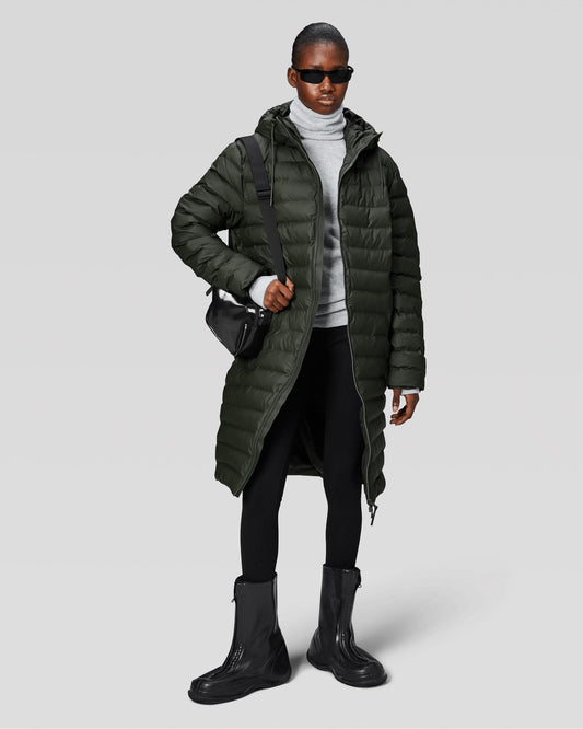 Rains Lohja Longer Puffer Jacket - 03 Green