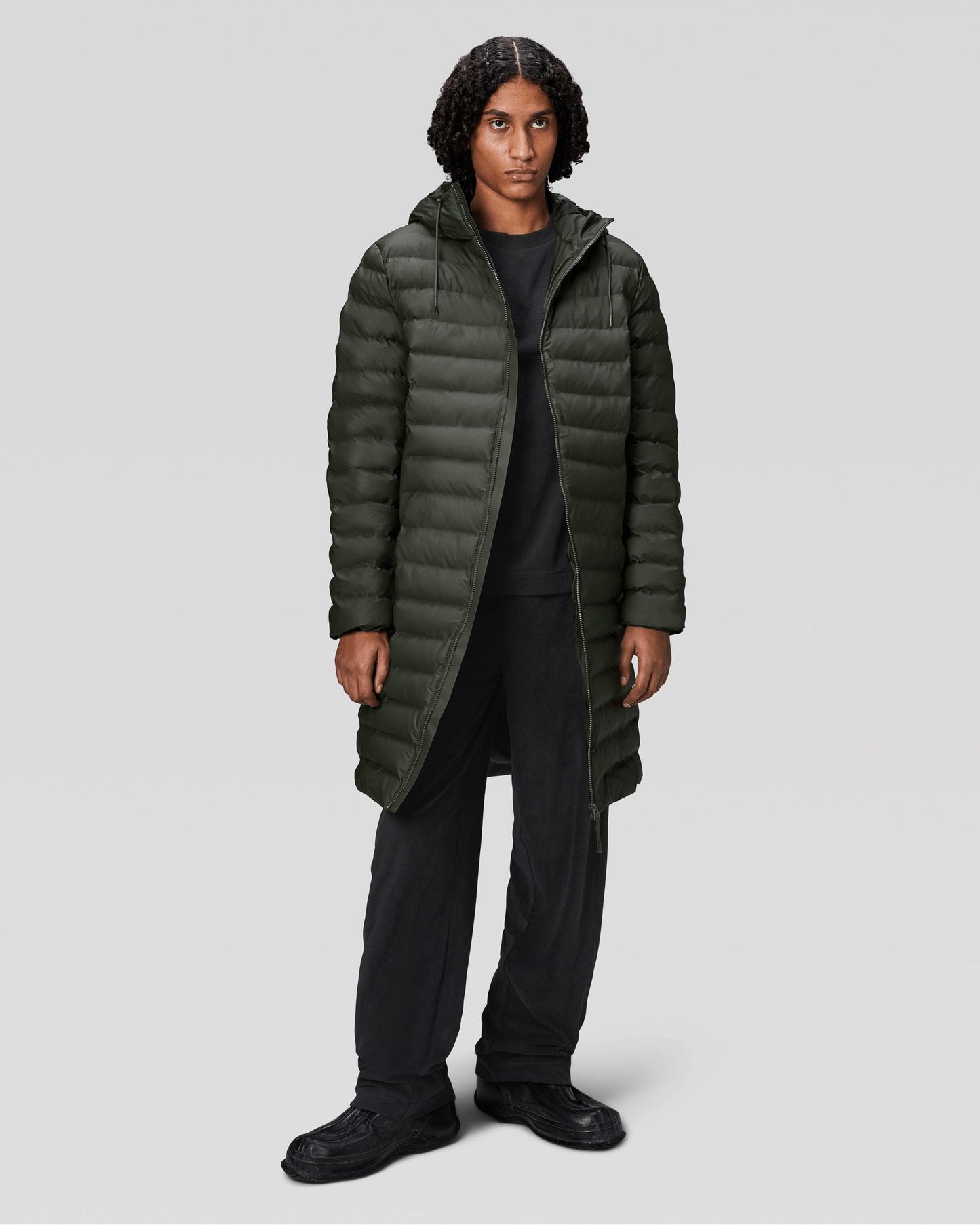 Rains Lohja Longer Puffer Jacket - 03 Green