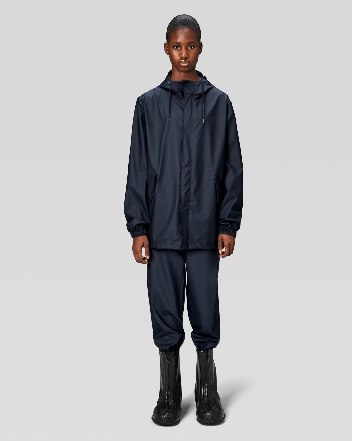 Rains Unisex Fishtail Jacket - 47 Navy