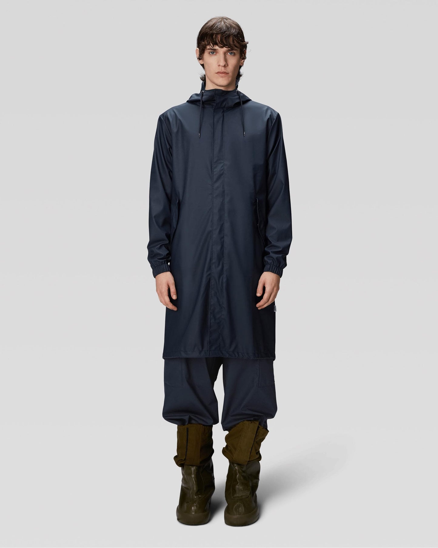 Rains Unisex Fishtail Parka - 47 Navy