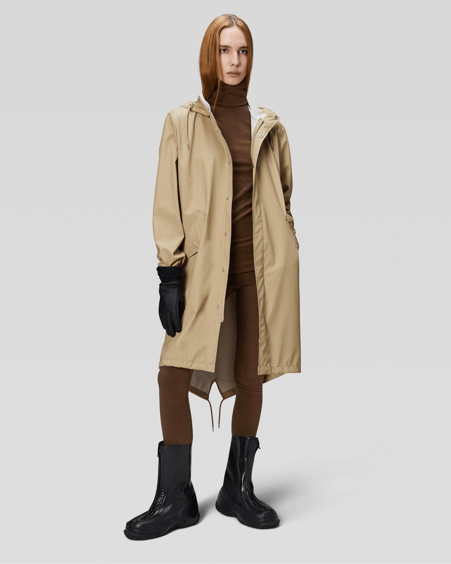 Rains Unisex Fishtail Parka - 24 Sand