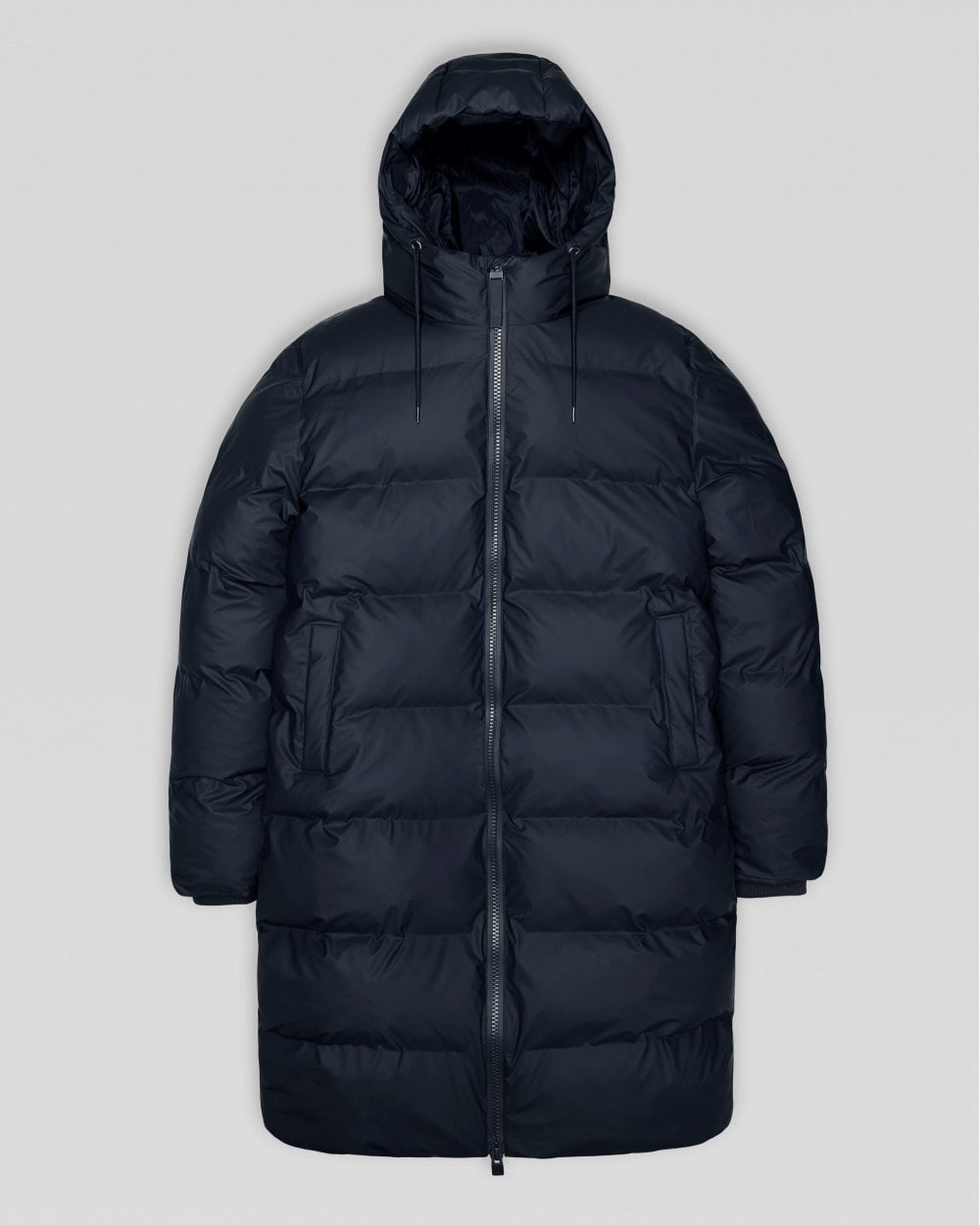 Rains Alta Long Unisex Puffer Jacket - 47 Navy