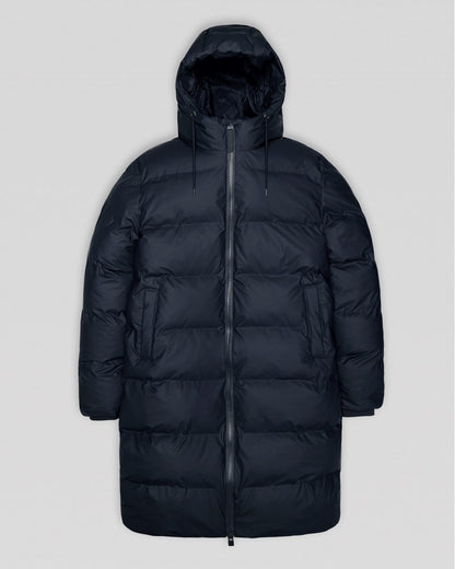 Rains Alta Long Unisex Puffer Jacket - 47 Navy