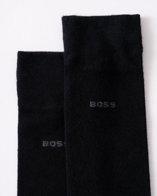 BOSS Orange 2-Pack Mens Bamboo Socks - Black 001
