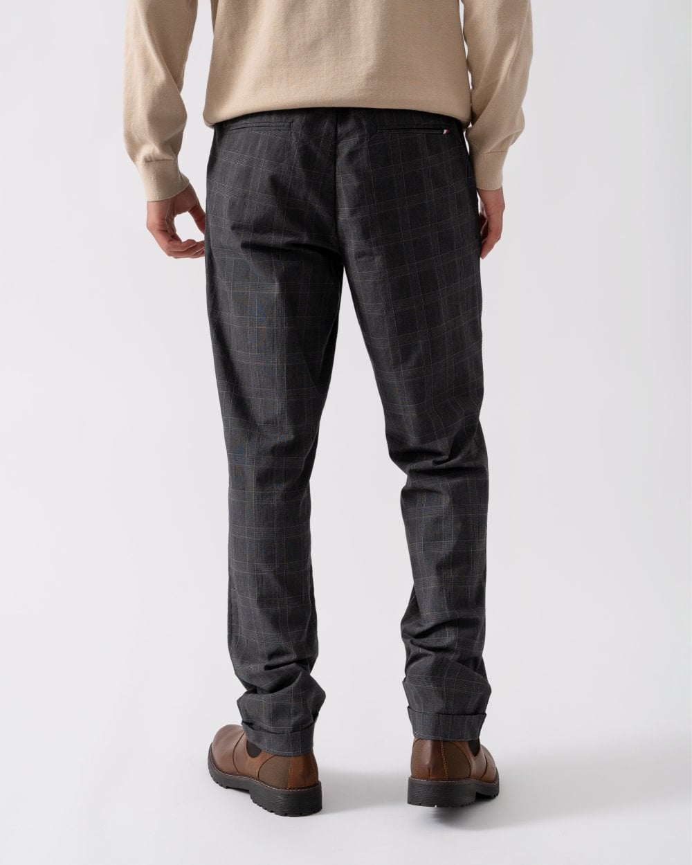Tommy Hilfiger Mens Drawstring Waist Check Trousers
