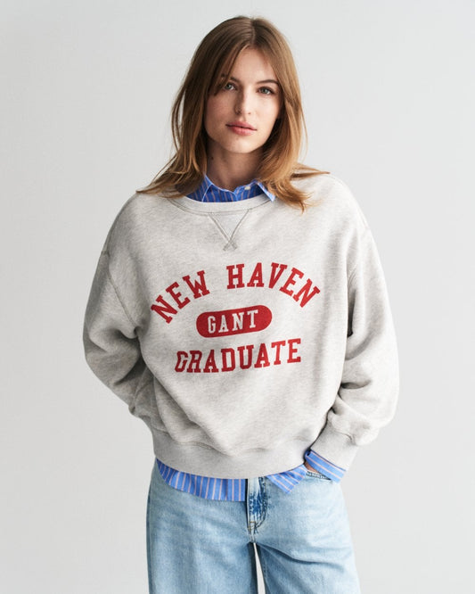 GANT Womens Crew Neck New Haven Graduate Sweatshirt
