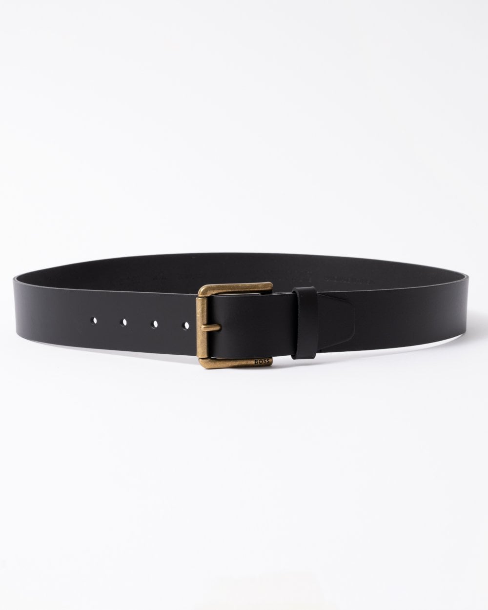 BOSS Orange Joris Mens Italian Leather Belt with Engraved Buckle