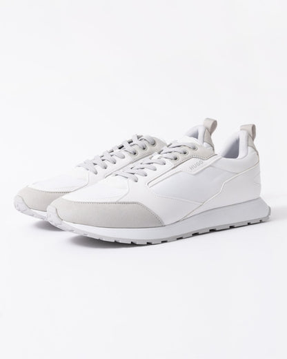 HUGO Icelin Runn Mens Mixed-Material Trainers with Branded Accents