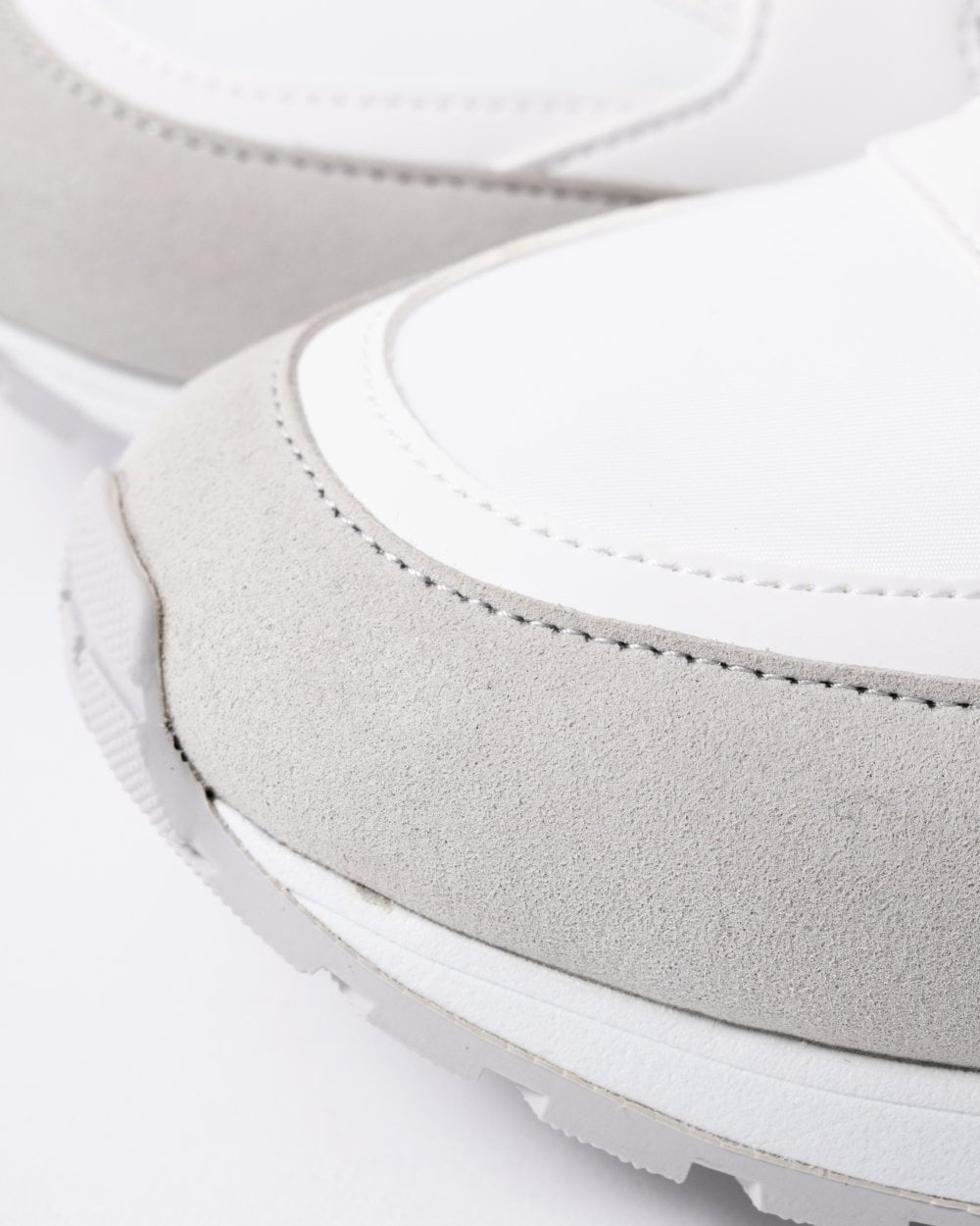 HUGO Icelin Runn Mens Mixed-Material Trainers with Branded Accents - Open White 121