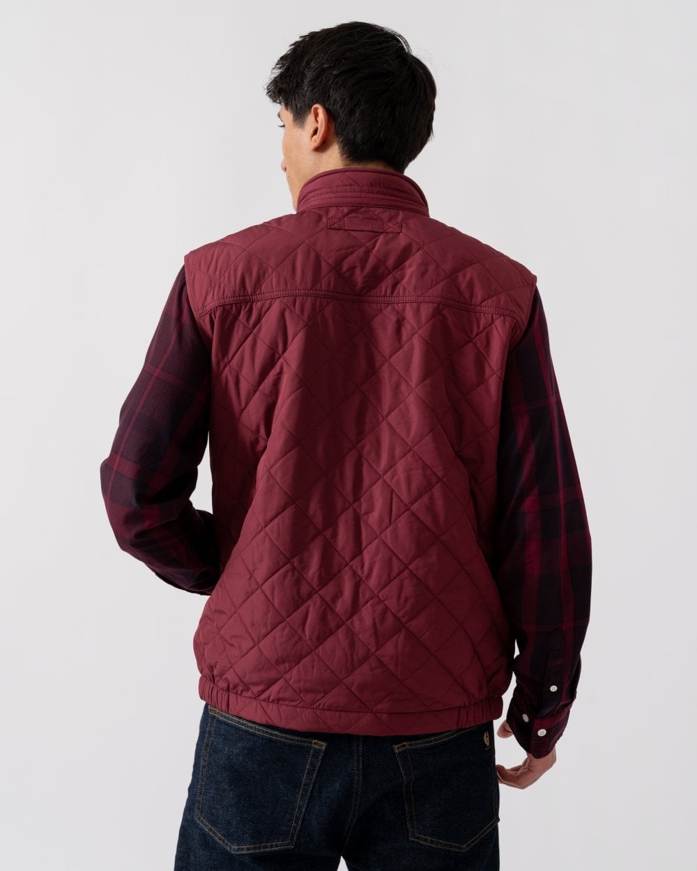 GANT Mens Quilted Windcheater Vest - 638 Wine Red