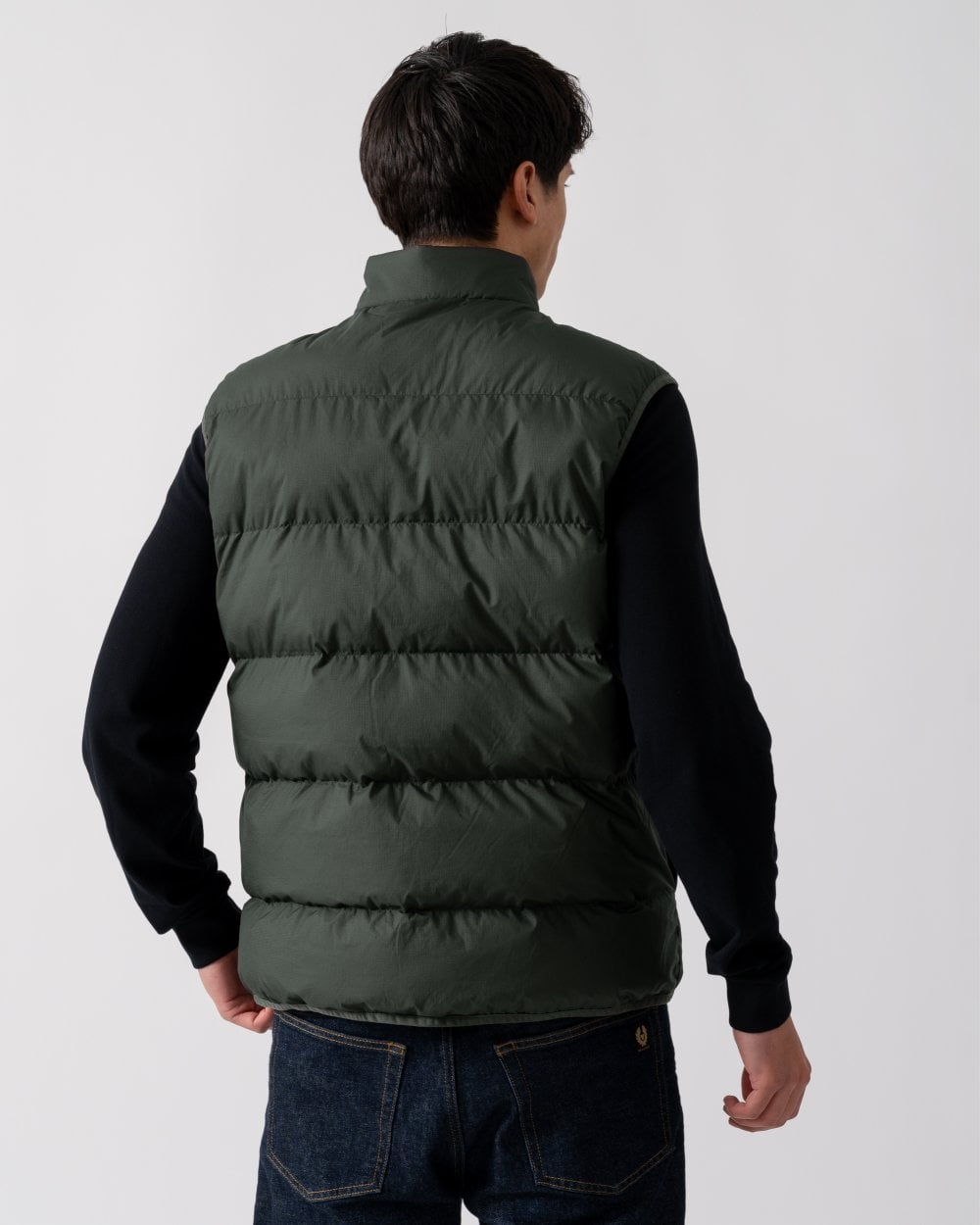Fred Perry Mens Padded Gilet - Field Green 638