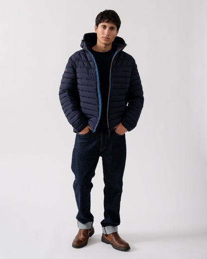 Napapijri A-Lapaz Mens Hooded Puffer Jacket - Blue Marine 176