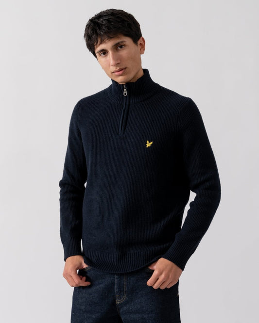 Lyle & Scott Lyle & Scott Shaker Stitch Mens Quarter-Zip Jumper