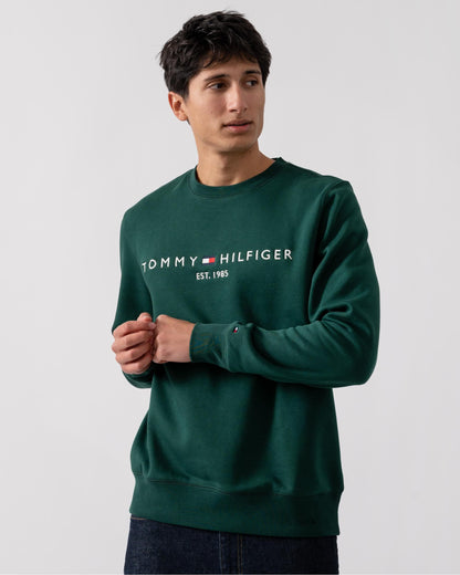 Tommy Hilfiger Tommy Logo Mens Sweatshirt - Ornamental Green