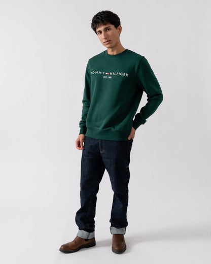 Tommy Hilfiger Tommy Logo Mens Sweatshirt - Ornamental Green