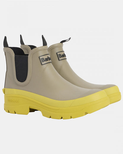 Barbour Nimbus Womens Chelsea Wellies - Dusky Green/Limeade