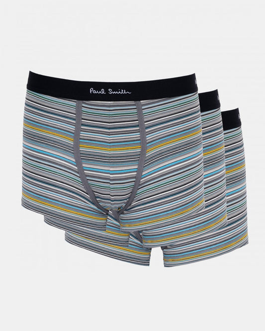 Paul Smith 3 Pack Mens Signature Stripe Trunks - 70 Grey