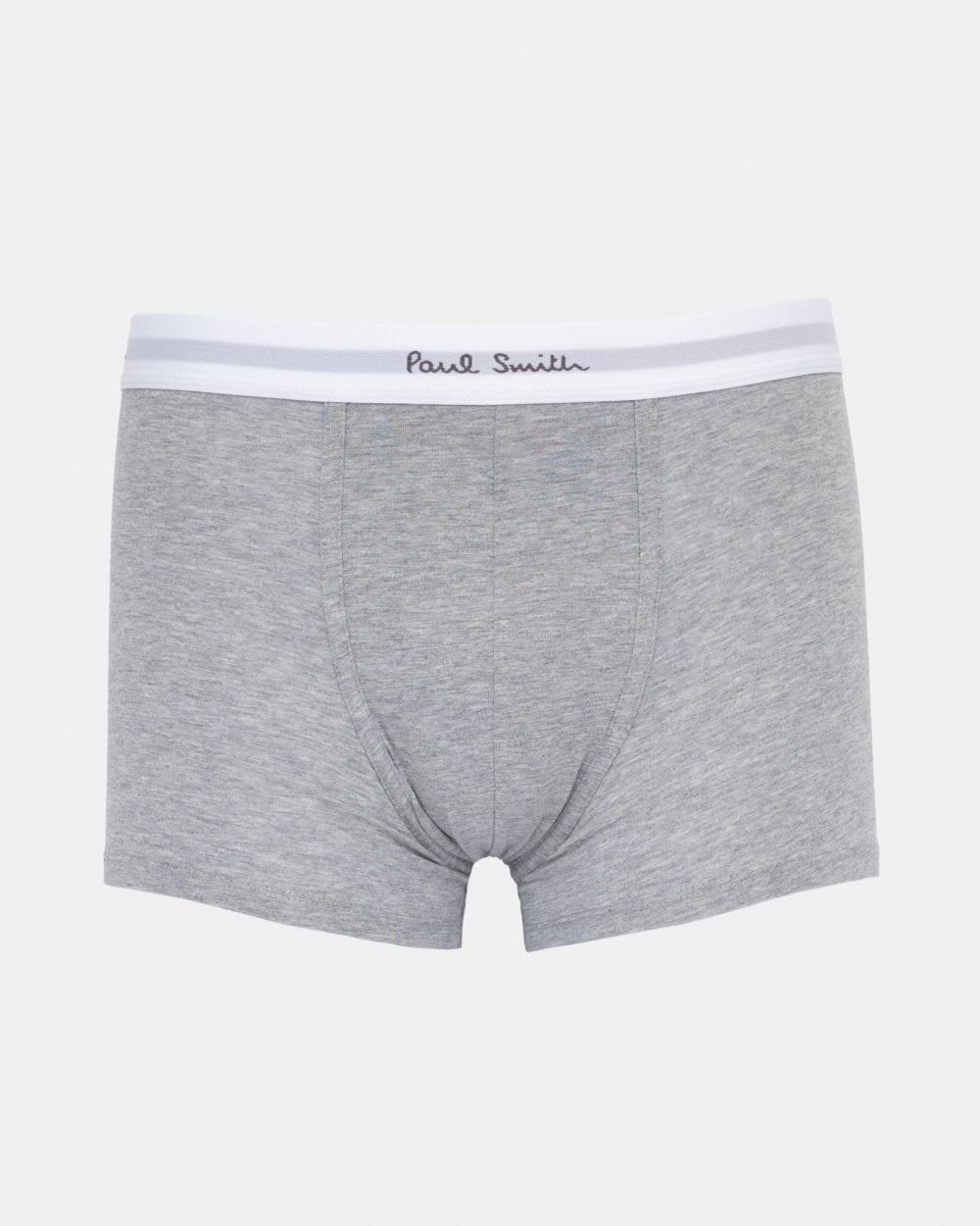 Paul Smith 3 Pack Mens Plain Trunks with Script Logo Waistband - 70 Grey