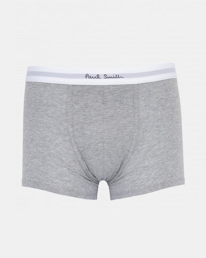 Paul Smith 3 Pack Mens Plain Trunks with Script Logo Waistband - 70 Grey