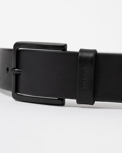 HUGO Gioni Mens Leather Belt NOS - Black 001