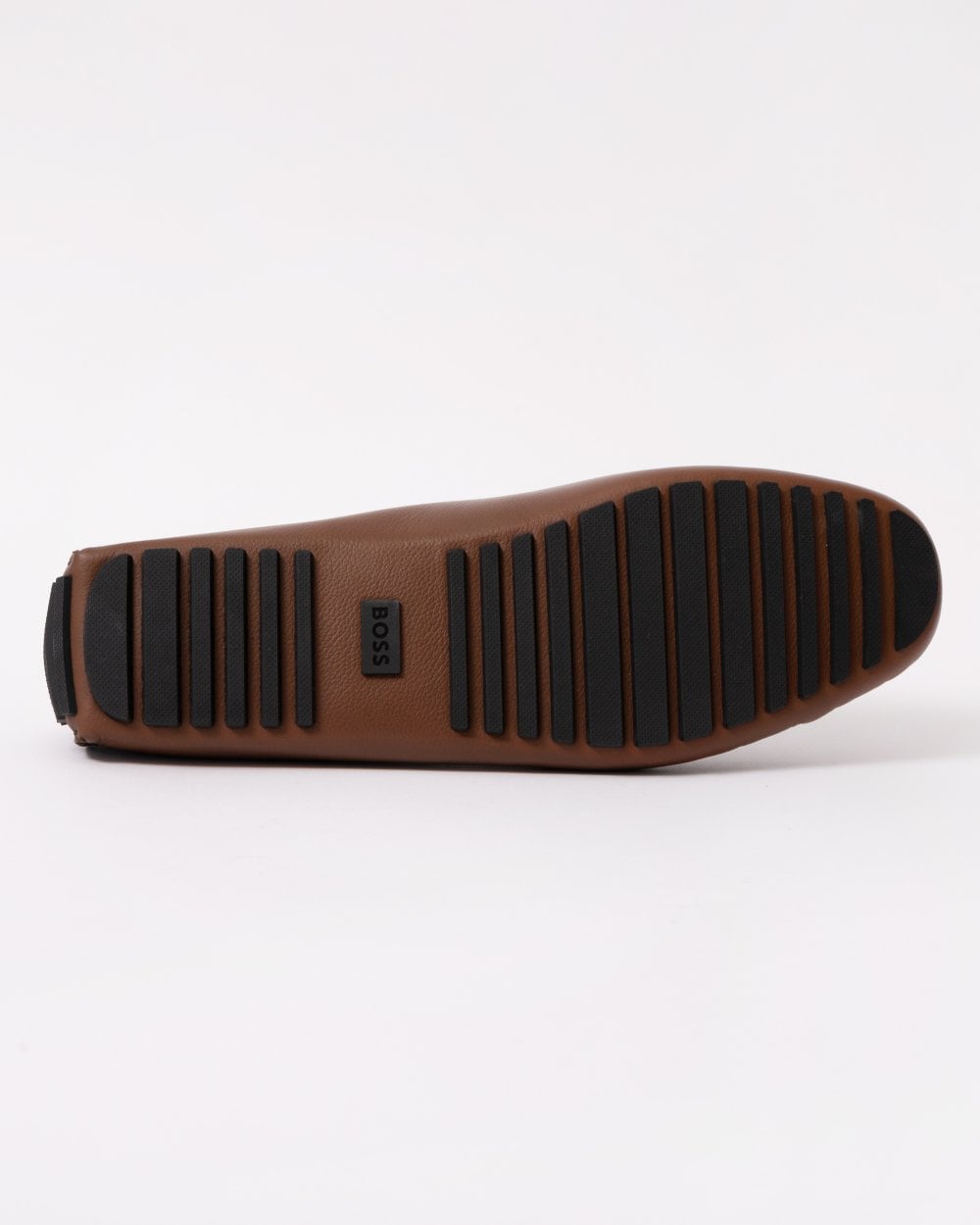 BOSS Orange Mens Calf Leather Driving Moccasins - Medium Brown 214