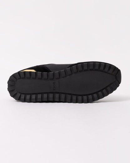 BOSS Orange Parkour-L Mens Suede/Mesh Trainers - Black 007