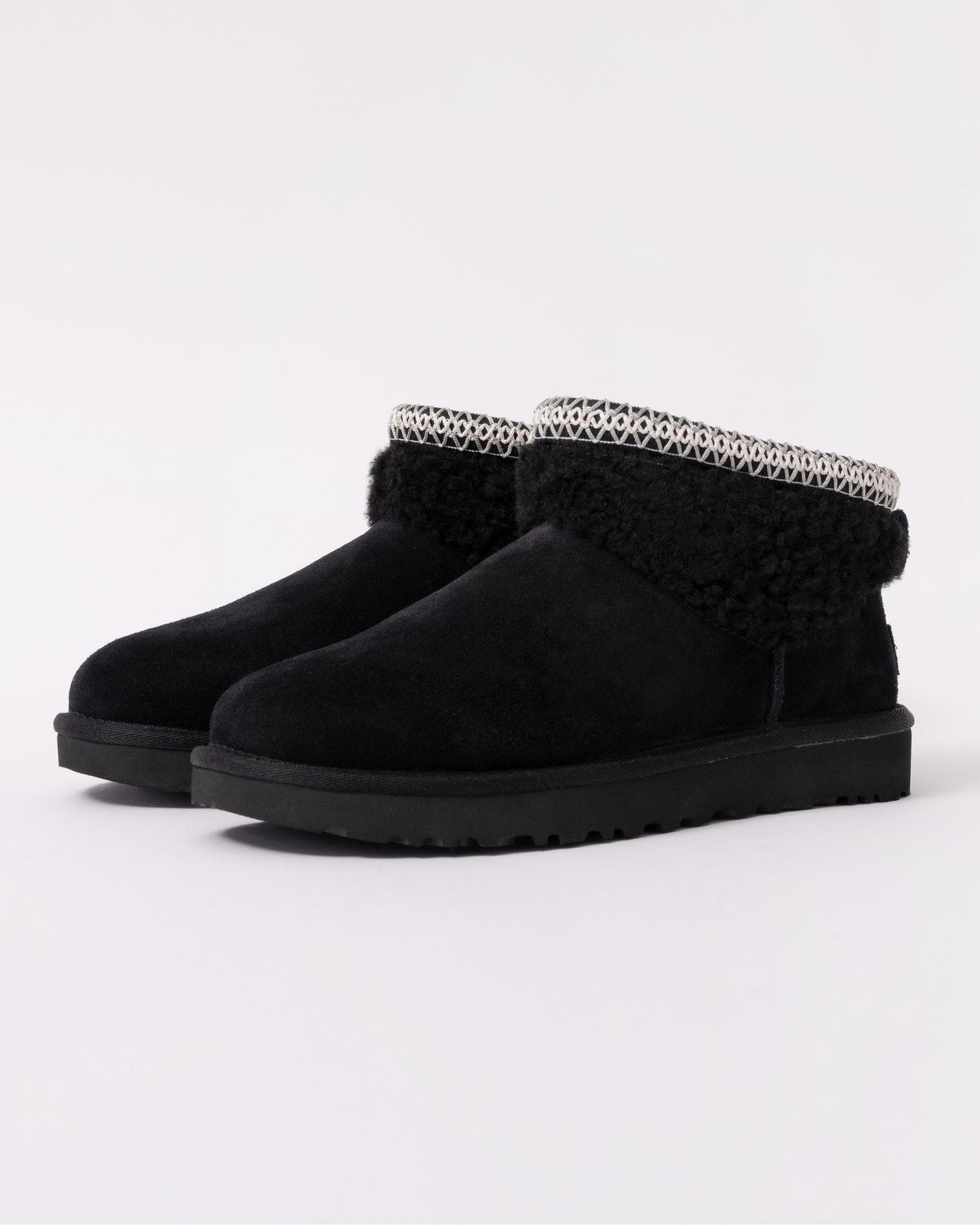 UGG Womens Classic Ultra Mini Maxi Curly Boots - Black