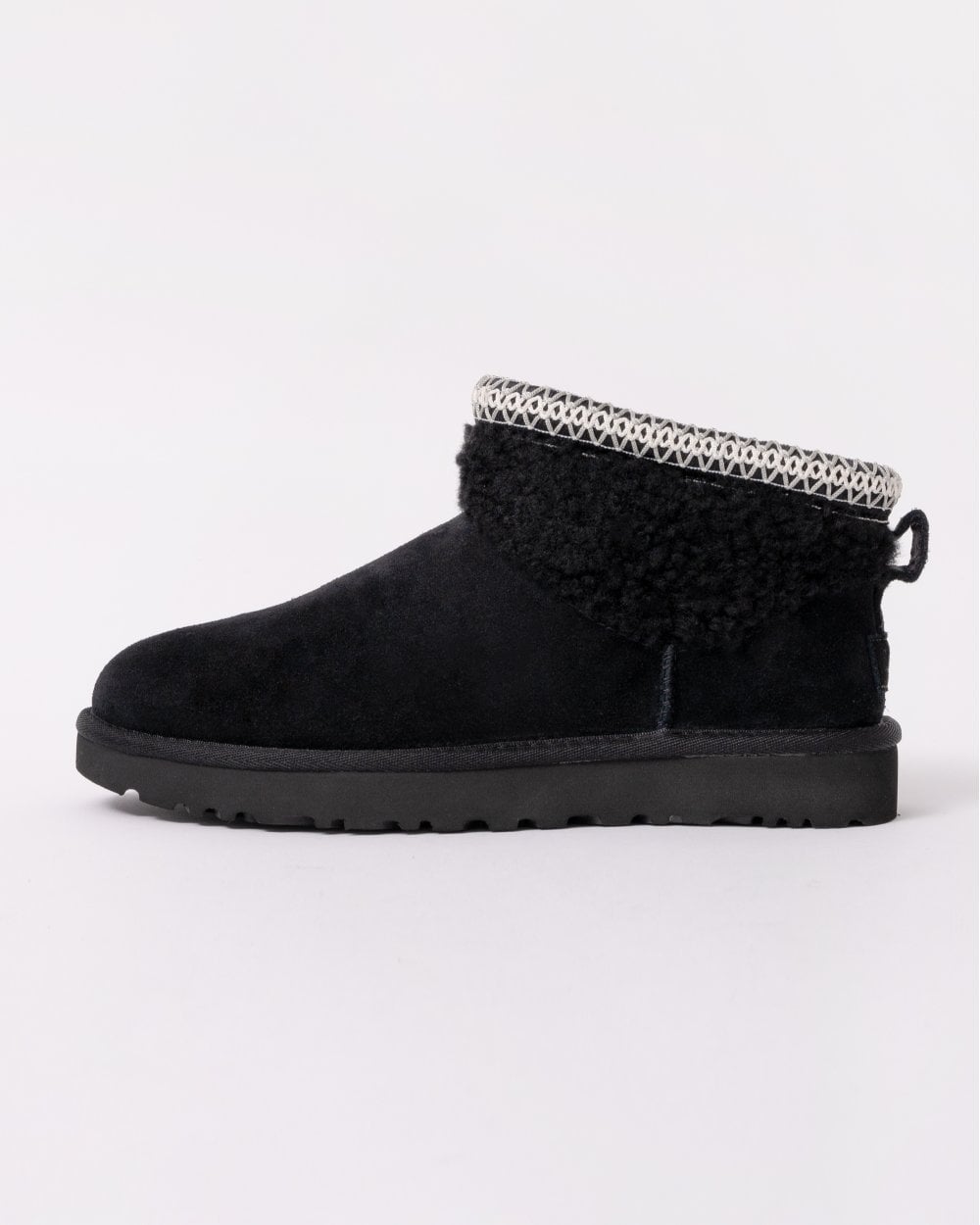 UGG Womens Classic Ultra Mini Maxi Curly Boots - Black