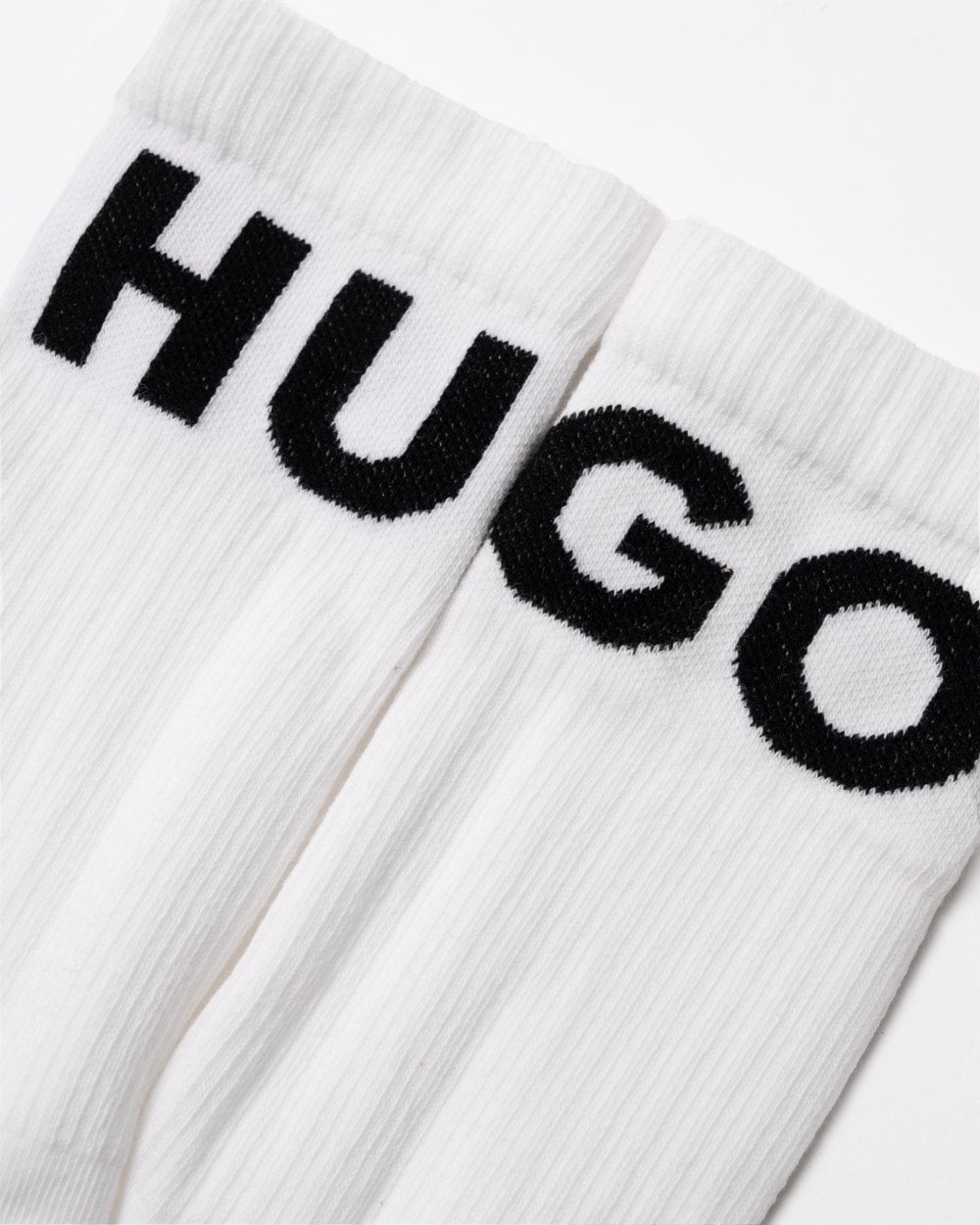 HUGO Iconic 3-Pack Quarter Length Combed Cotton Socks NOS - White 100
