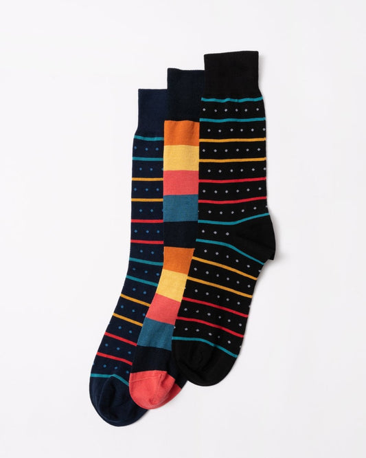 Paul Smith Paul Smith 3 Pack Mens Artist Stripe Socks