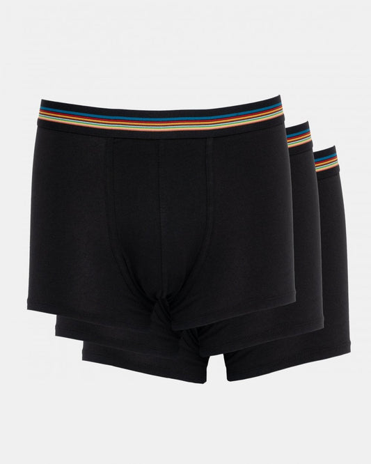 Paul Smith 3 Pack Mens Signature Stripe Waistband Boxer Briefs - 79 Black