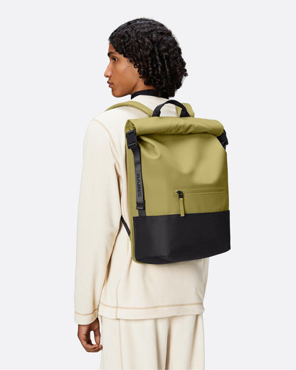 Rains Unisex Trail Rolltop Backpack - 44 Khaki